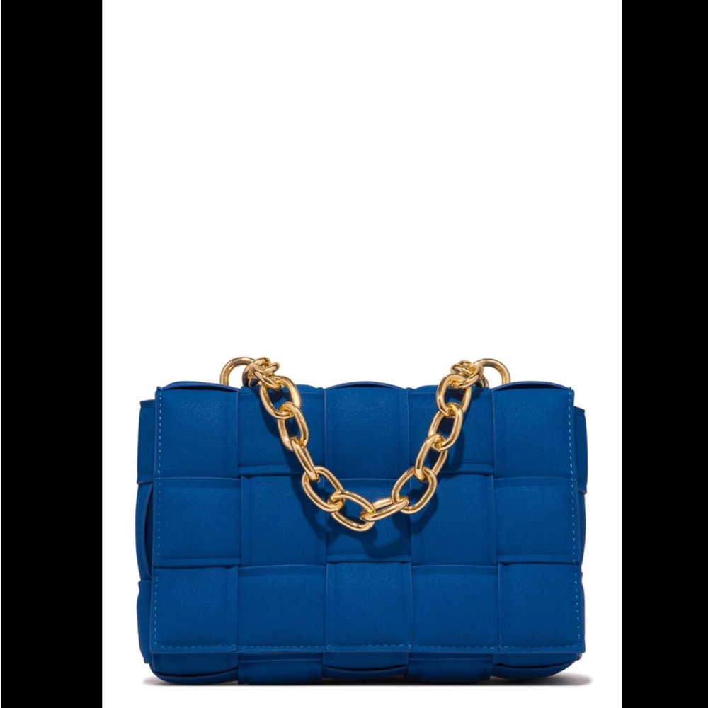 NWT✨ Blue Bag with Gold Chain - Picture 7 of 11